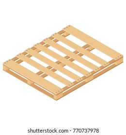 Wooden pallet isometric