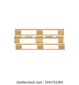 Wooden pallet. Isometric graphics isolated on white background.