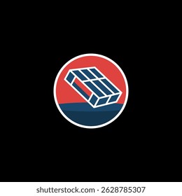 Wooden pallet logo. Industrial pallet vector