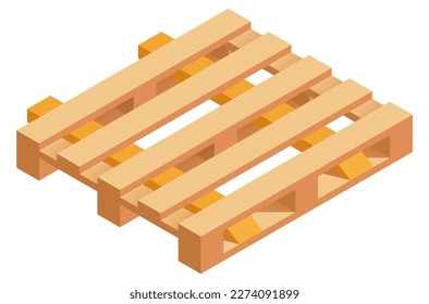 wooden pallet for transporting goods