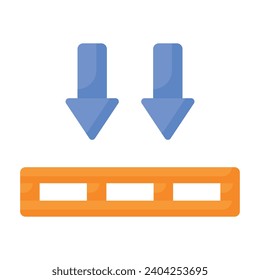 Diseño vectorial de pallet de madera aislado en fondo blanco