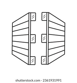 Wooden pallet vector icon. illustration design logo template.