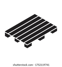 Wooden pallet vector icon.Black vector icon isolated on white background wooden pallet.