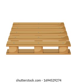 Wooden pallet vector icon.Cartoon vector icon isolated on white background wooden pallet.