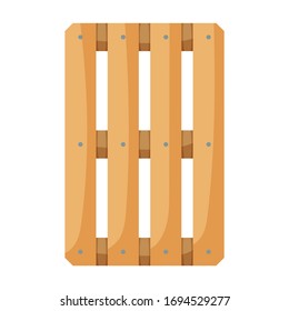 Wooden pallet vector icon.Cartoon vector icon isolated on white background wooden pallet.