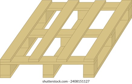 Wooden pallet - Works construction, DIY, industry, logistics, woodwork and joinery