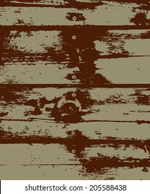 Wooden panel with nails. Abstract background in vector format.