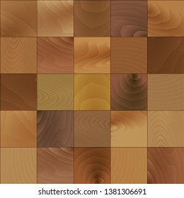 Wooden panel. Seamless pattern of parquet boards. Wood floor tiles. Vector illustration.