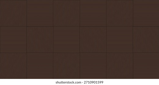 Una superficie de panel de madera con patrones de rayas alternas en tonos marrones cálidos, creando un diseño geométrico moderno. Ilustraciones vectoriales.eps10