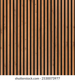 Wooden panel wall background. Vertical wooden planks with seamless pattern creating rustic backdrop. Light and dark stripes emphasize texture and natural wood grain. Furniture design.