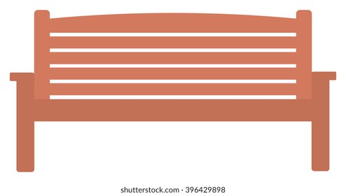 Wooden park bench