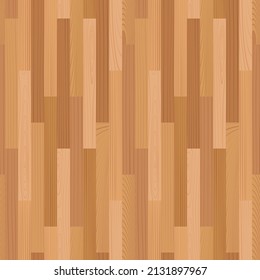 Wooden parquet, floor tile seamless pattern. Light wood grain texture. laminate floor top view. Hardwood court. Timber plank interior design. Oak, walnut, pine materials, realistic vector illustration