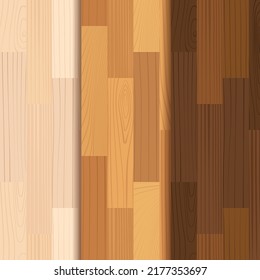 Wooden parquet seamless pattern. Dark and light laminate floor. Hardwood court. Wood grain texture. Nature timber interior. Oak, walnut, pine or maple nature materials realistic vector illustration