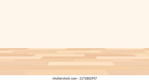 Wooden parquet seamless pattern. White laminate floor isometric view. Hardwood court. Wood grain texture. Light timber interior. Oak, walnut, pine, maple nature materials realistic vector illustration