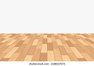 Wooden parquet seamless pattern. White laminate floor isometric view. Hardwood court. Wood grain texture. Light timber interior. Oak, walnut, pine, maple nature materials realistic vector