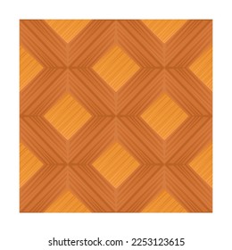 Wooden parquet texture. Illustration of parquetry and laminate tile. Cartoon floor panel with geometric strips, herringbone, checkerboard charts isolated on white. Carpentry concept