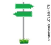 Wooden pathfinding sign. Arrow rustic sign boards, direction sign border flat isolated vector illustration. Wood sign board on white