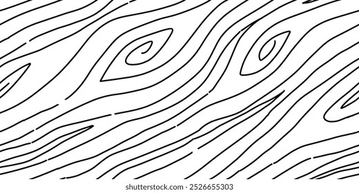 wooden pattern background. board Seamless pattern. wavy line background. Abstract line background. Hand Drawn Wood Patterns in Vector