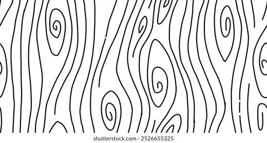 wooden pattern background. board Seamless pattern. wavy line background. Abstract line background. Hand Drawn Wood Patterns in Vector