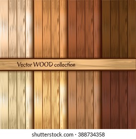 wooden pattern collection. Vector illustration.