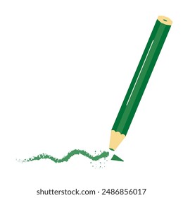 Wooden pencil with broken rod. Creative crisis, stress at work