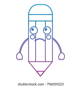 wooden pencil cute kawaii cartoon