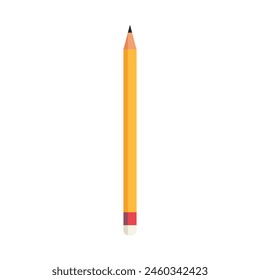 Wooden Pencil, Essential Writing and Drawing Tool for Artists and Students, Flat Vector Illustration Design