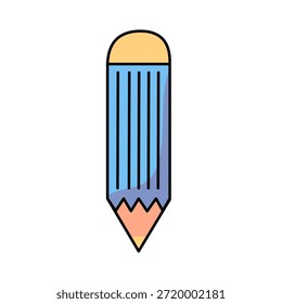 Lápiz de madera Ilustración vectorial plana