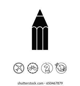 Wooden pencil icon