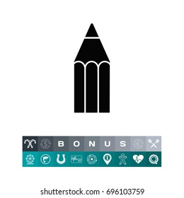Wooden pencil icon