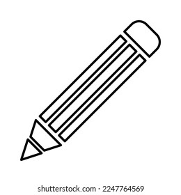 Wooden Pencil Icon in Line Style