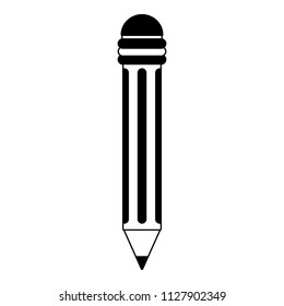 Wooden pencil isolated in black and white