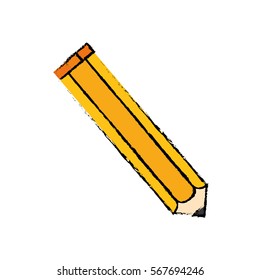 Wooden pencil isolated icon vector illustration graphic design