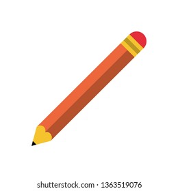 Wooden pencil isolated symbol