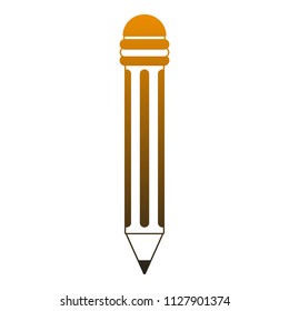 Wooden pencil isolated in yellow lines