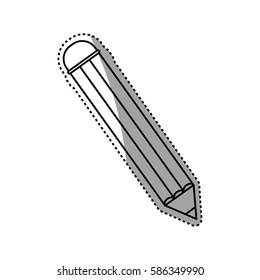Wooden pencil school icon vector illustration graphic design