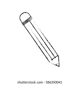 Wooden pencil school icon vector illustration graphic design