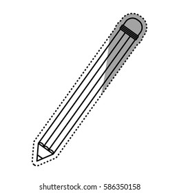Wooden pencil school icon vector illustration graphic design