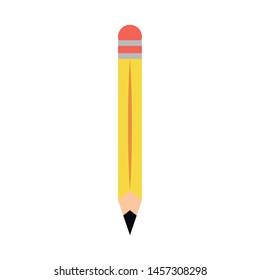 wooden pencil study accesory cartoon vector illustration graphic design