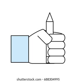 Wooden pencil symbol