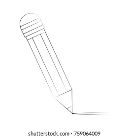Wooden pencil symbol icon vector illustration graphic design