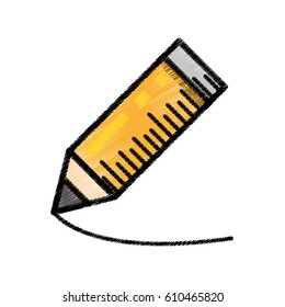 wooden pencil writing sketch vector illustration eps 10