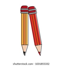 Wooden pencils isolated