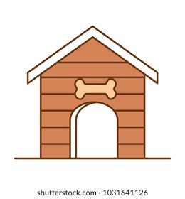 wooden pet house icon