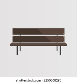 Wooden picnic table with long benches vector  illustration. Camping, garden or park wood furniture with seat for barbecue.