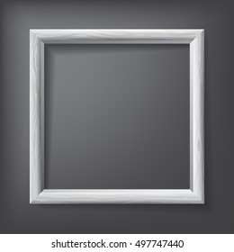 Wooden picture frame. Vector template for your presentations.