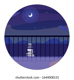 wooden pier overlooking the sea vector illustration design