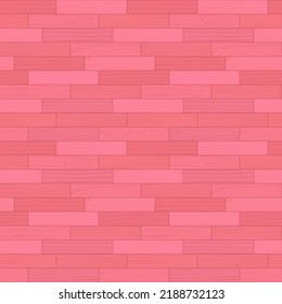Wooden pink parquet, seamless pattern. Hardwood light laminate floor. Wood grain texture. Timber interior plywood. Oak, walnut, pine or maple nature materials realistic vector illustration for