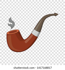 Wooden pipe icon. Cartoon illustration of wooden pipe vector icon for web design