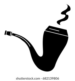 Wooden pipe isolated icon